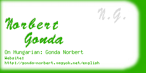 norbert gonda business card